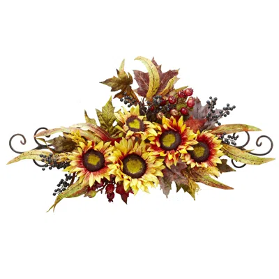Homplanti 27" Sunflower Swag W/metal Frame