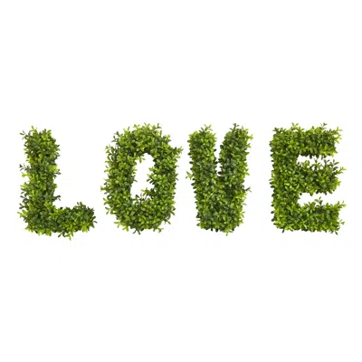 Homplanti Love Boxwood Artificial Wall Decoration (indoor/outdoor)