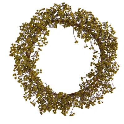 Homplanti 20" Autumn Gypsophila Artificial Wreath
