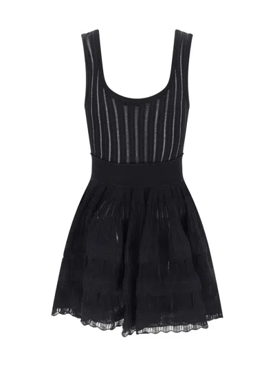 Shop Alaïa Dresses In Noir Alaia