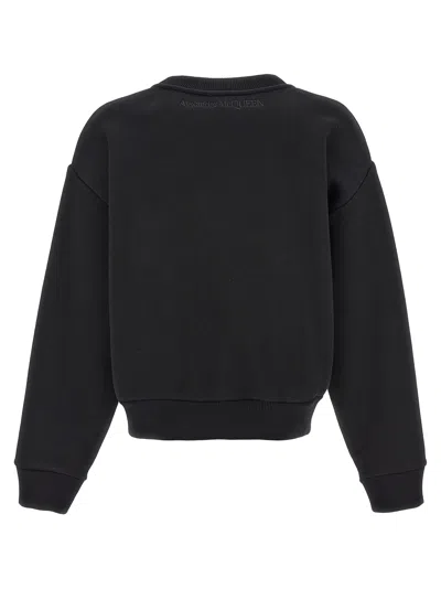 Alexander Mcqueen Woman Black Sweatshirts