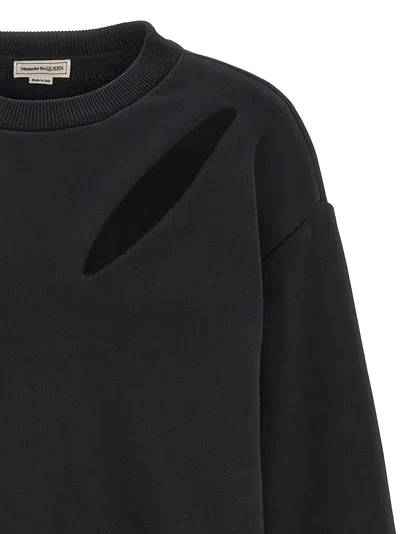 Alexander Mcqueen Woman Black Sweatshirts