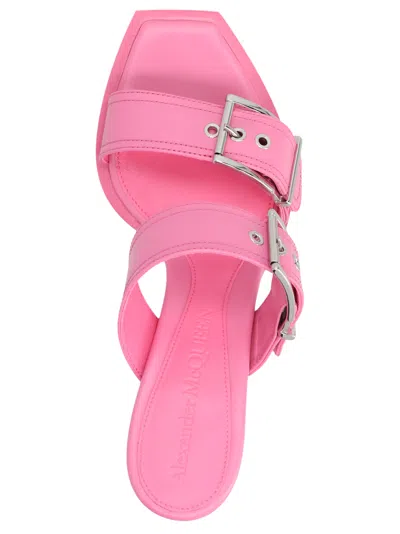 Alexander Mcqueen Boxcar Calfskin Dual-buckle Sandals
