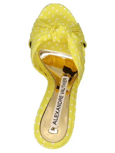 Alexandre Vauthier Yellow Slip On Heels