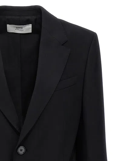 Ami Alexandre Mattiussi Fitted Blazer With Single Button Front