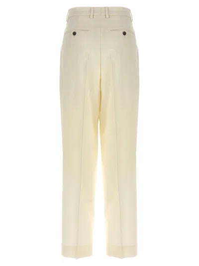 Ami Alexandre Mattiussi Pleated Trousers With Back Pockets And Belt Loops