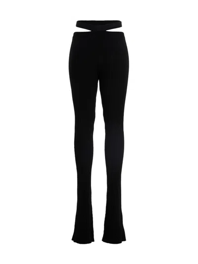 Andreädamo Andreādamo Black Ribbed Trousers
