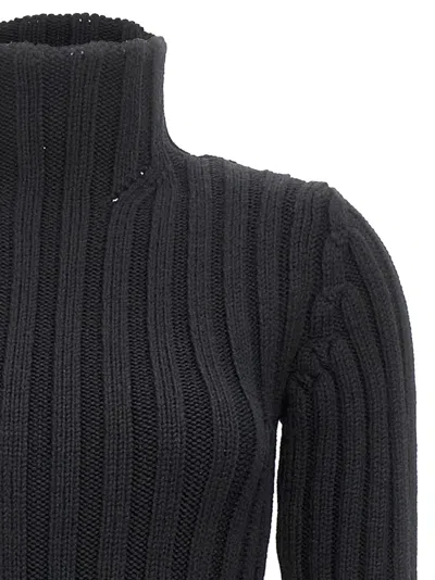 Ann Demeulemeester Cyntia Long Asymmetric High Neck Sweater