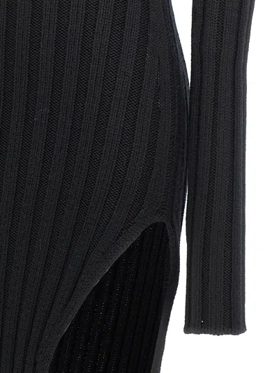 Ann Demeulemeester Cyntia Long Asymmetric High Neck Sweater
