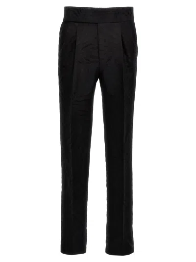 Bally Pressed-crease Tapered-leg Regular-fit Cotton And Wool-blend Trousers