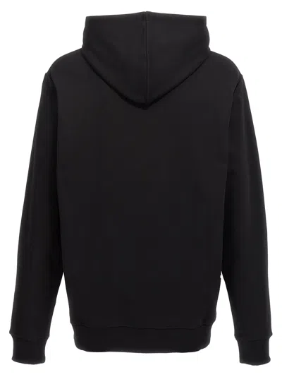 Balmain Signature Hooded Sweatshirt In Black