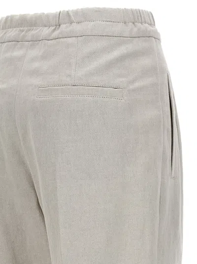 Shop Brunello Cucinelli Linen Cotton Trousers