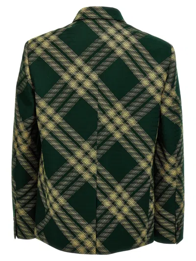 Burberry Check Wool Tailored Jacket