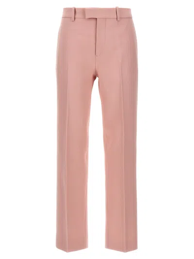 Burberry High Waist Straight Leg Textured Trousers