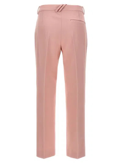 Burberry High Waist Straight Leg Textured Trousers