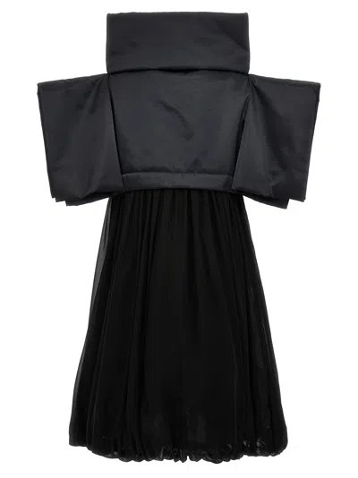 Comme Des Garçons Wide-sleeves Puffball Midi Dress