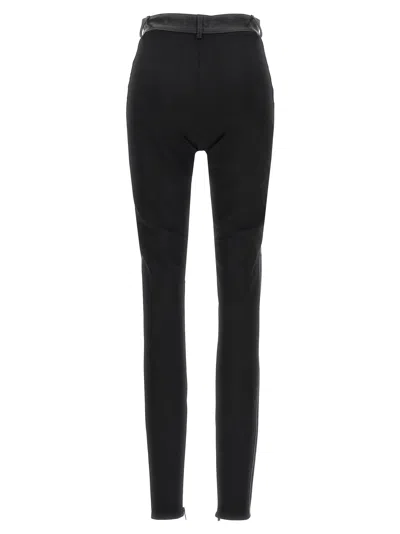 David Koma Leather Leggings With Ankle Zips And Pockets