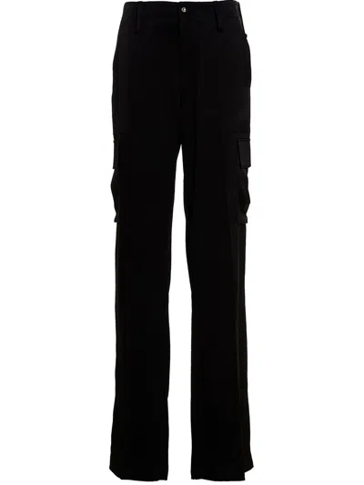 David Koma Satin Cargo Pants Belt Loops
