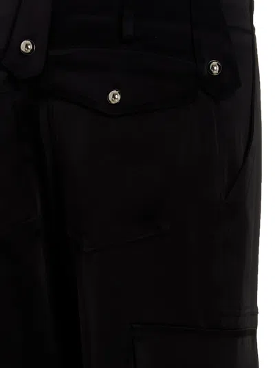 David Koma Satin Cargo Pants Belt Loops