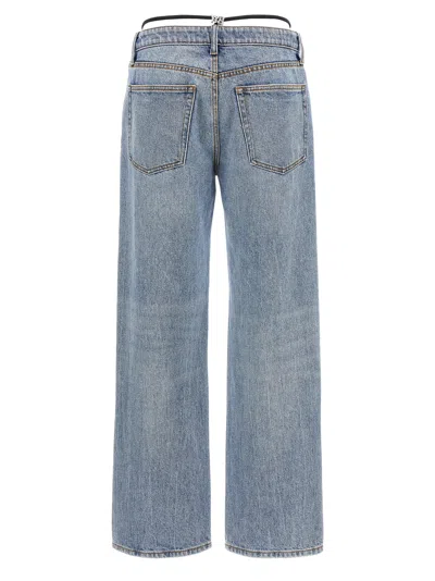 Shop Alexander Wang Denim X  'prestyle Diamante Charm' Jeans