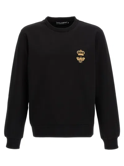 Dolce & Gabbana Crown And Bee Cotton-blend Sweatshirt