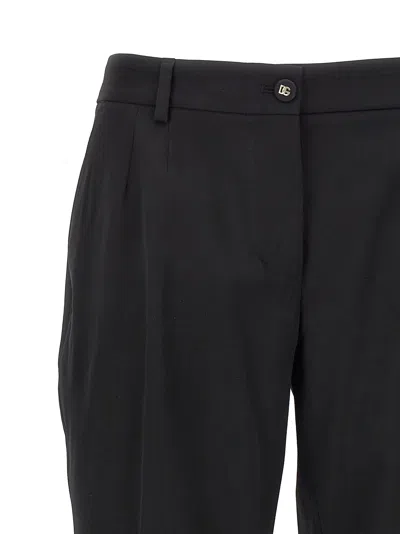 Dolce & Gabbana Wool Canvas Trousers Pants Black
