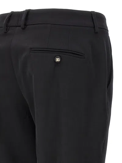 Dolce & Gabbana Wool Canvas Trousers Pants Black