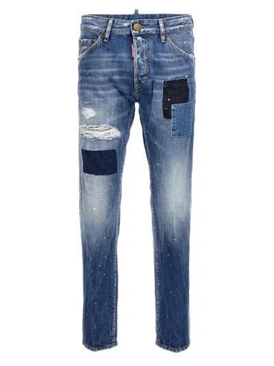 Dsquared2 Ripped Effect Denim Jeans With Paint Stains