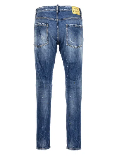 Dsquared2 Ripped Effect Denim Jeans With Paint Stains