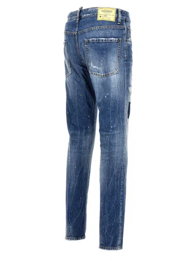 Dsquared2 Ripped Effect Denim Jeans With Paint Stains