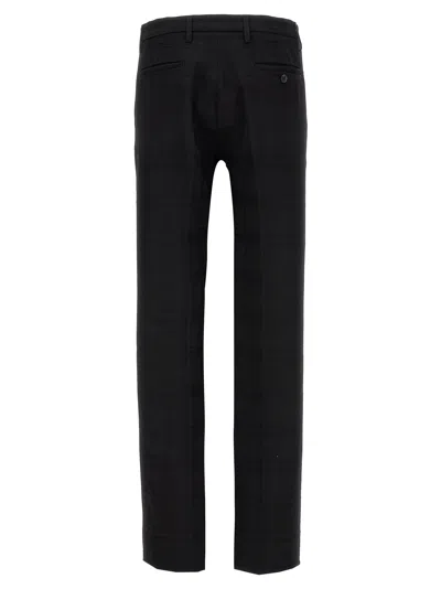 Etro Check Wool Trousers Pants Black