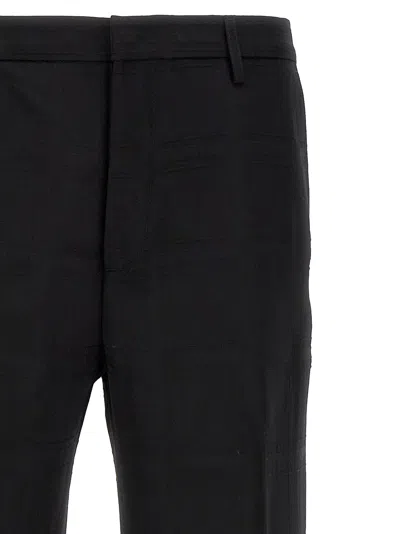 Etro Check Wool Trousers Pants Black