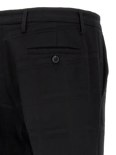 Etro Check Wool Trousers Pants Black