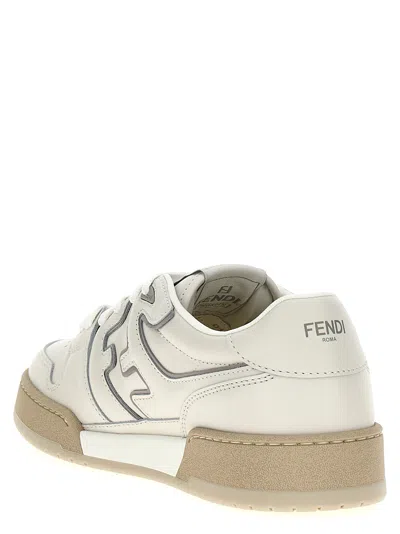 Fendi Leather Sneakers With Ff Lateral Logo