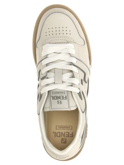 Fendi Leather Sneakers With Ff Lateral Logo
