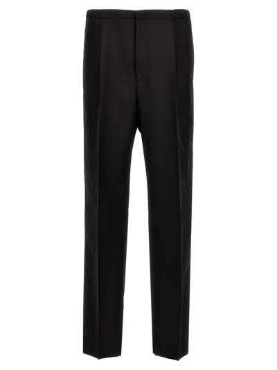 Fendi Waistband Straight Leg Trousers Side Back