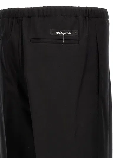 Fendi Waistband Straight Leg Trousers Side Back