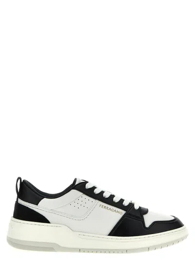 Ferragamo Suede Patch Skate Sneaker