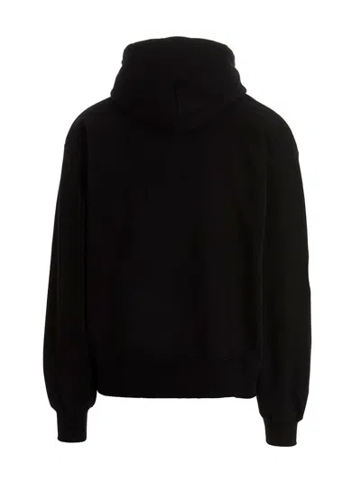 Gcds Black Waved Logo Hoodie