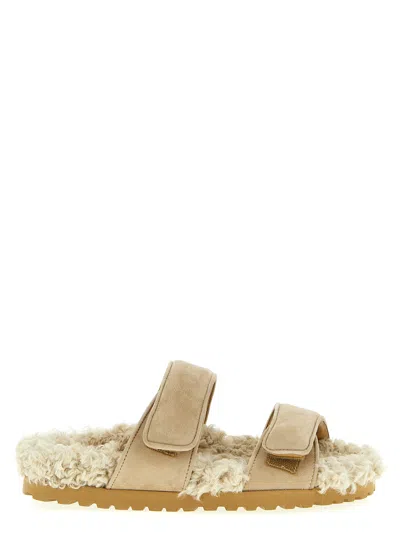 Gia Borghini "alvine" Open Toe Flat Sole Sandals