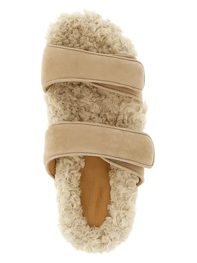Gia Borghini "alvine" Open Toe Flat Sole Sandals