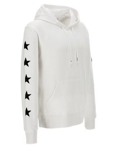 Golden Goose Star Print Hooded Sweater With Kangaroo Pocket