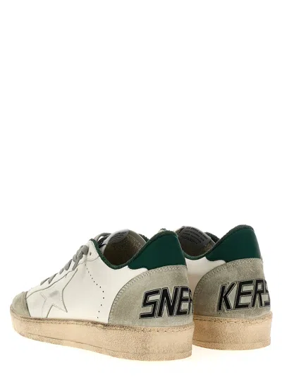 Golden Goose White Cow Leather Vamp Sneakers With Unique Used And Dirty Effect