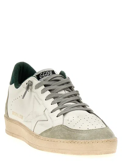 Golden Goose White Cow Leather Vamp Sneakers With Unique Used And Dirty Effect