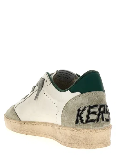 Golden Goose White Cow Leather Vamp Sneakers With Unique Used And Dirty Effect