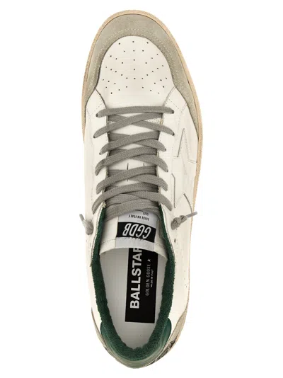 Golden Goose White Cow Leather Vamp Sneakers With Unique Used And Dirty Effect