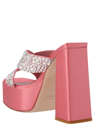Haus Of Honey Pink Crossed Band Sandals