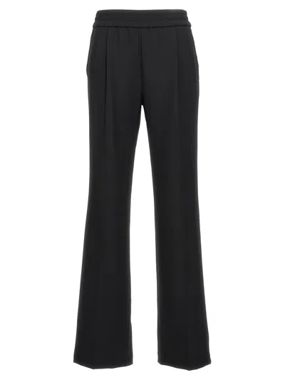 Helmut Lang Logo Band Straight Leg Trousers With Side Stripe