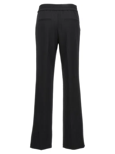 Helmut Lang Logo Band Straight Leg Trousers With Side Stripe