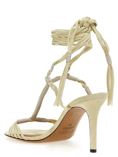 Isabel Marant Arja Sandals White In Gold